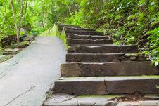 Walk Way In Namtokphlio National Park Royalty Free Stock Image Walk Way In Namtokphlio National Park Royalty Free Stock Image
