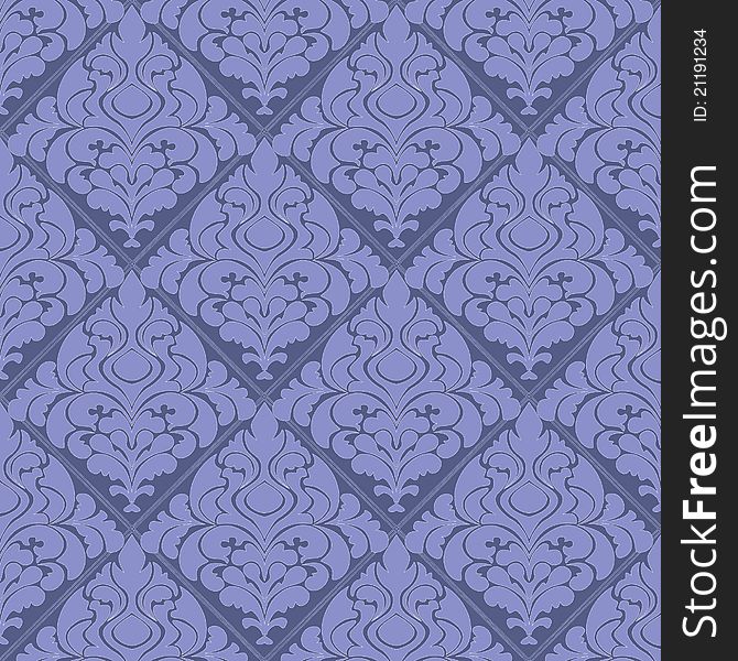 Seamless floral pattern, damask background