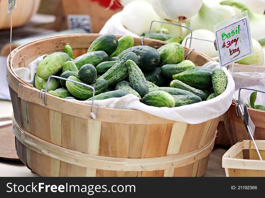 Basket Of Cucumbers