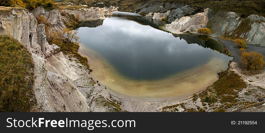 Blue lakes, St Bathens, New Zealand.