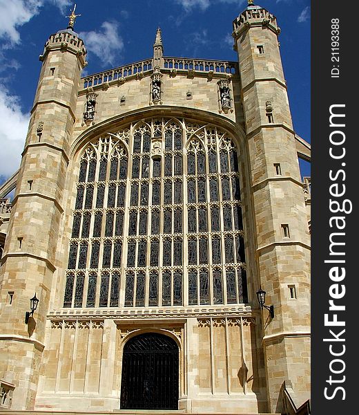 Entrance to the St.George´s Cathedral at Windsor Castle in Enland. Entrance to the St.George´s Cathedral at Windsor Castle in Enland