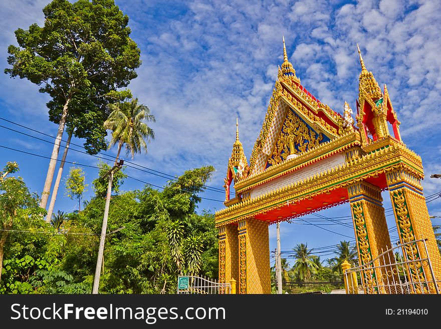 Entrance to the temple koh samui