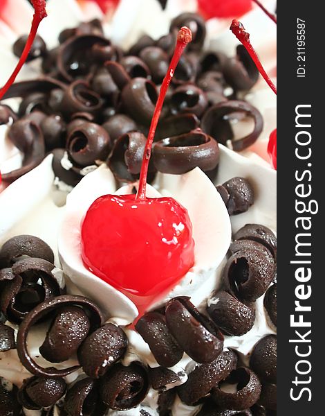 Black Forest Cake with cherries