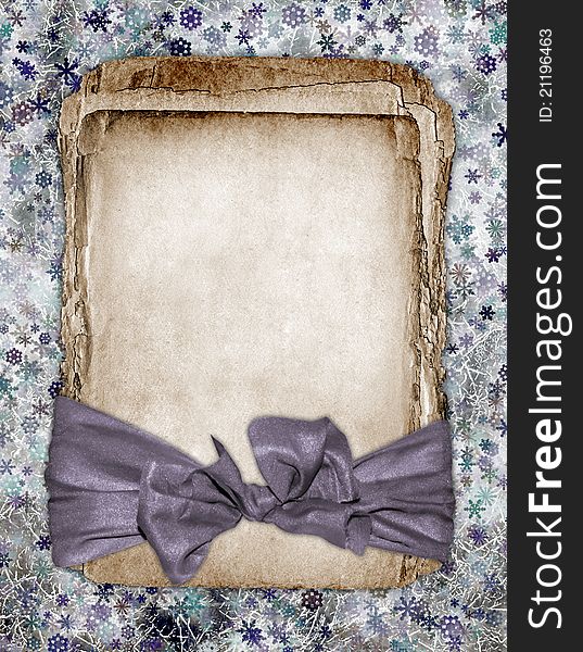 Framework for invitation on abstract cristmas background.