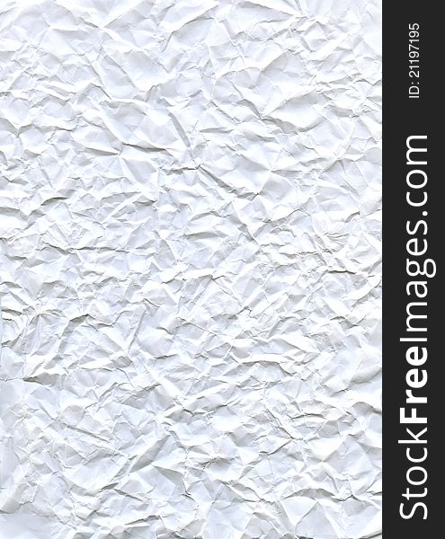 White goffered wastepaper with polygon texture