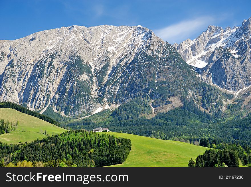 Landscape of the austrian alps in spring. Landscape of the austrian alps in spring