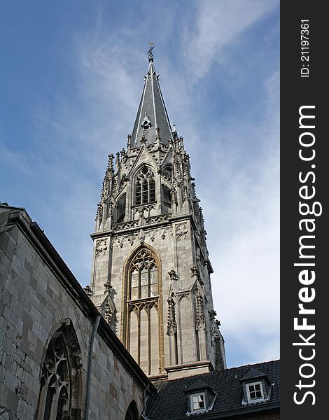 Details of the tower of the Cathedral of Aachen.