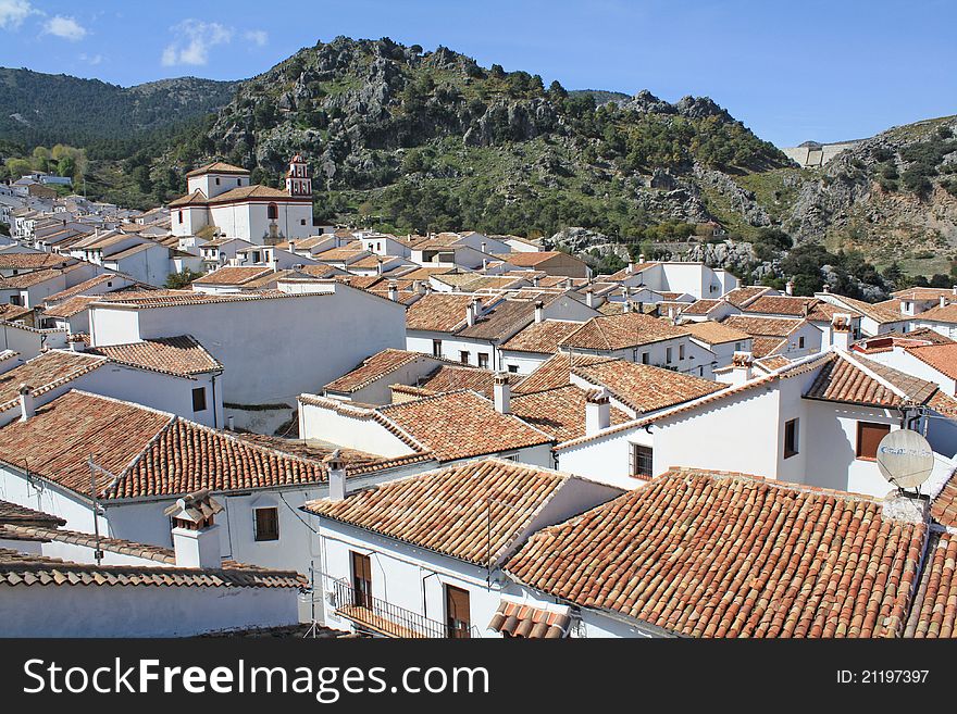 Grazalema, typical village in the Sierra de Cadiz.  (Andalucia). Grazalema, typical village in the Sierra de Cadiz.  (Andalucia)