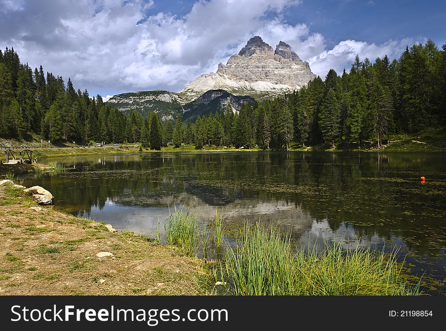 Lago Di Antorno With Tre Cime, Dolomites Italy