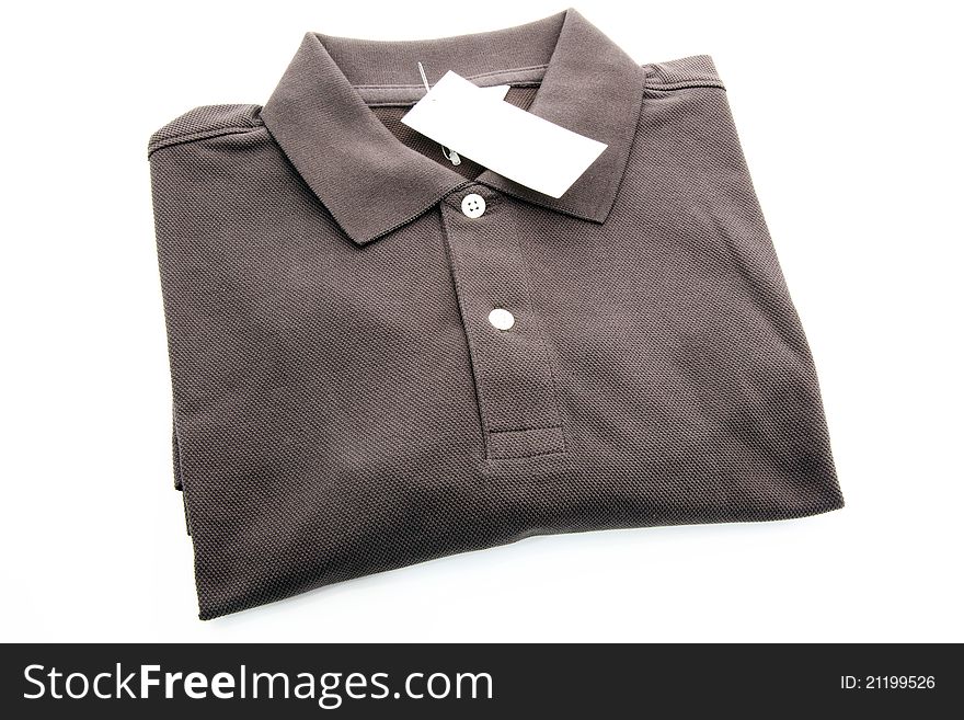 Brown polo Shirt on a white background.