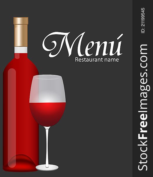 Abstract vector pattern for wine card