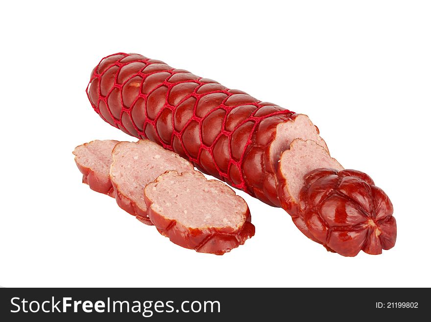 Sausage isolated on white background