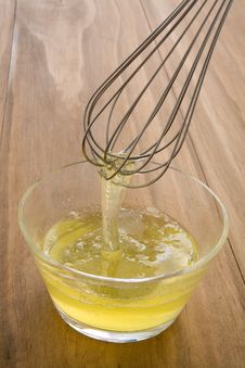 Whisking Raw Egg Whites Stock Images