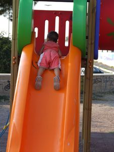 Little Boy On Sliding Board3 Stock Photos Little Boy On Sliding Board3 Stock Photos