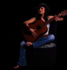 Country Girl Playing Guitar Stock Images Country Girl Playing Guitar Stock Images