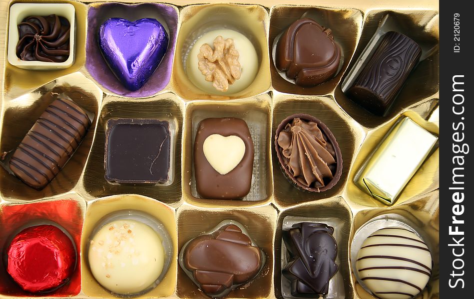 Close up of Luxury Chocolates. Close up of Luxury Chocolates