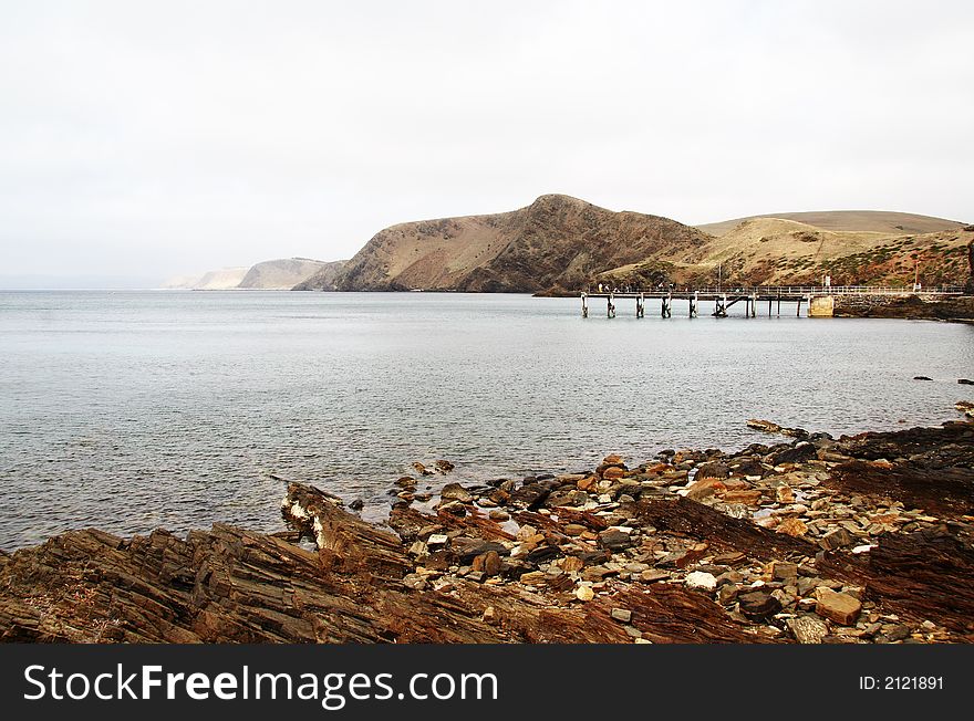 Seascape on an overcast day, Second Valley, South Australia. Seascape on an overcast day, Second Valley, South Australia