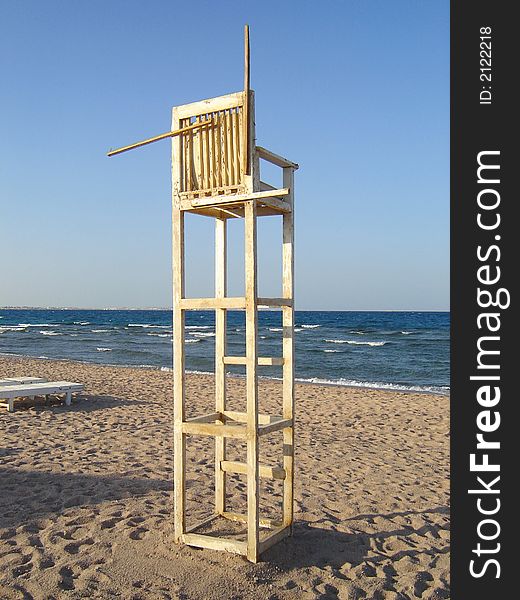 Lifeguard Chair On Beach