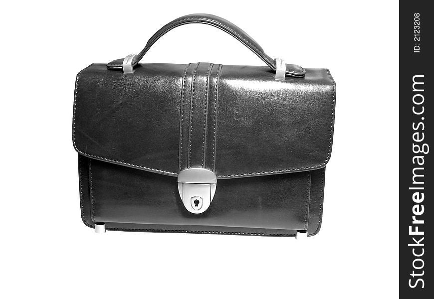 Briefcase (case) isolated gray