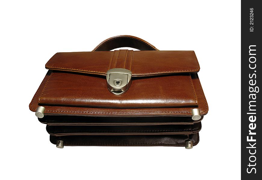Briefcase (case) on white background, isolated, insulated, with clipping path for photoshop, with path, for designer. Briefcase (case) on white background, isolated, insulated, with clipping path for photoshop, with path, for designer