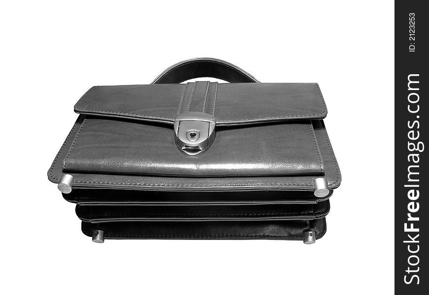 Briefcase (case) isolated gray