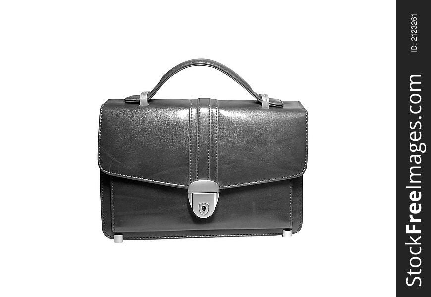 Briefcase (case) isolated gray