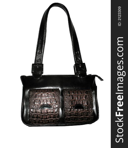 Bag women isolated, leather of the crocodile, case, with clipping path for photoshop, with path, for designer. Bag women isolated, leather of the crocodile, case, with clipping path for photoshop, with path, for designer