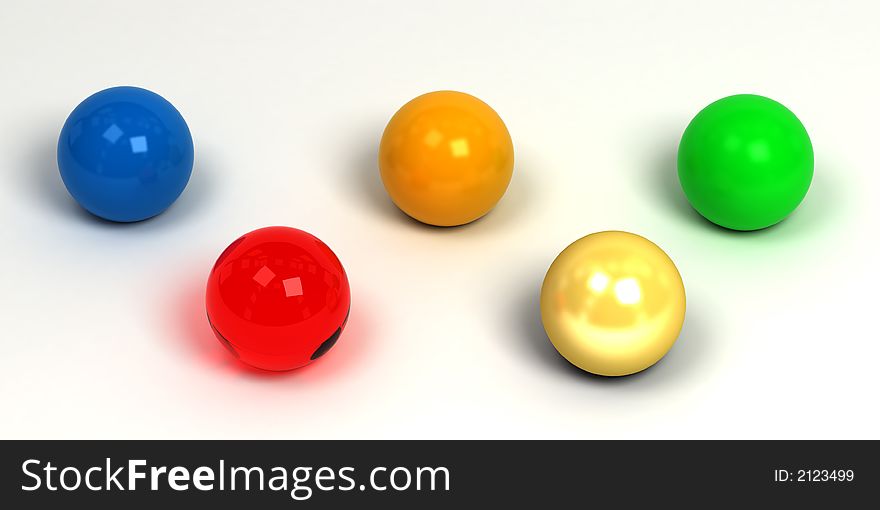 Colored Balls Group On White