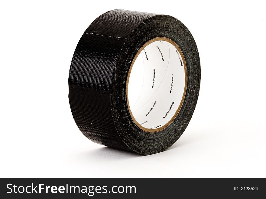 Roll of black duct tape. Roll of black duct tape