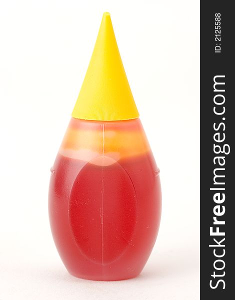 Bottle of yellow food coloring