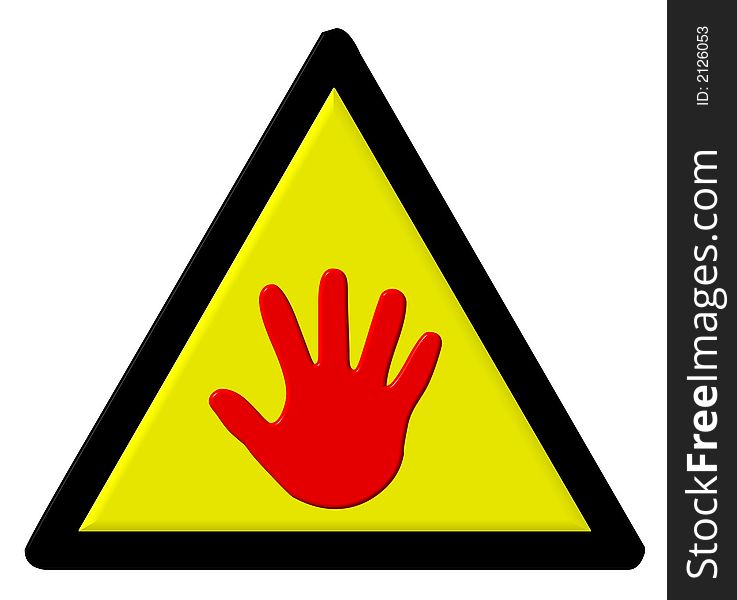 Hand icon - computer generated image