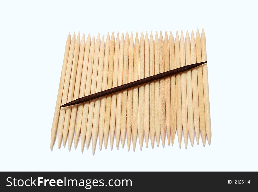 Digital photo of wooden toothpicks.
