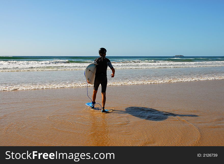 Surfer on Beach