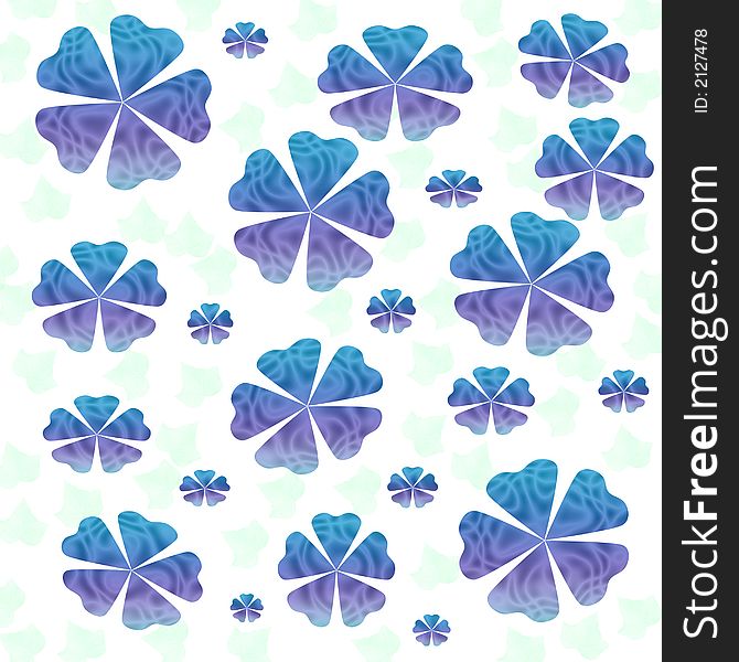 Blue Flowers Paper