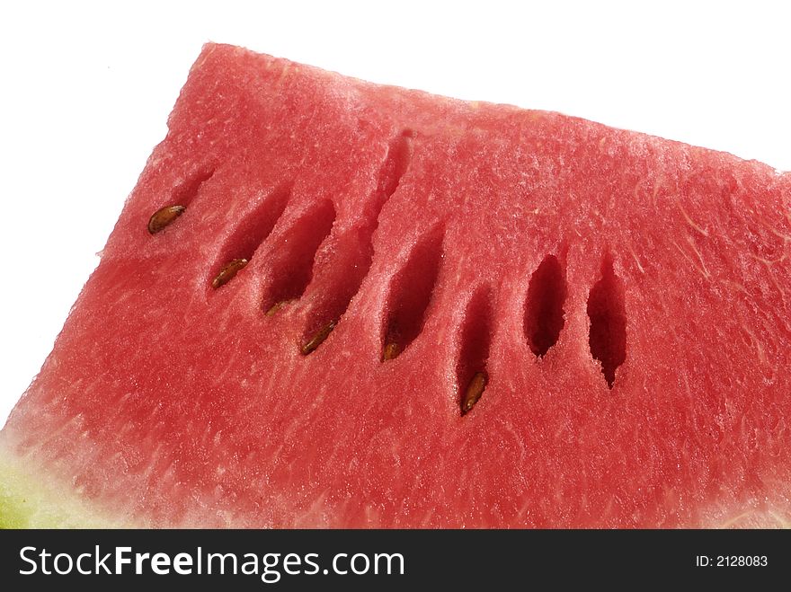 Water-melon on a white background with reflect. Water-melon on a white background with reflect