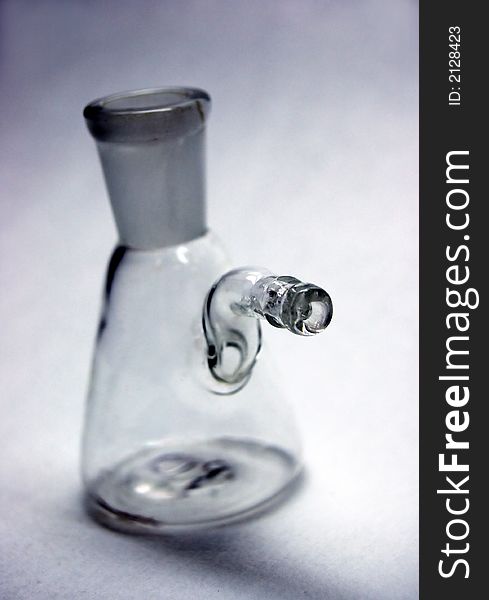 Chemical glass. Conic flask with neck