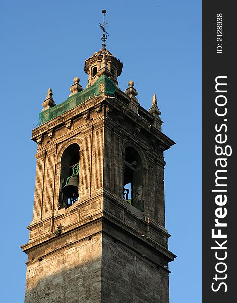 Church tower in valencia, spain. Church tower in valencia, spain