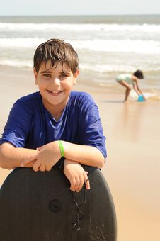 Boy At The Ocean Beach Stock Photography Boy At The Ocean Beach Stock Photography