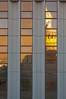 Old And New Reflection Royalty Free Stock Photo Old And New Reflection Royalty Free Stock Photo