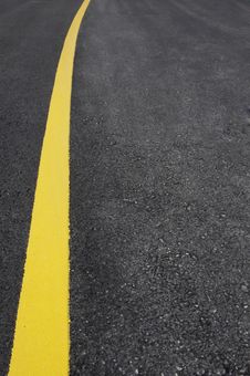 Street With Yellow Line Stock Photo Street With Yellow Line Stock Photo