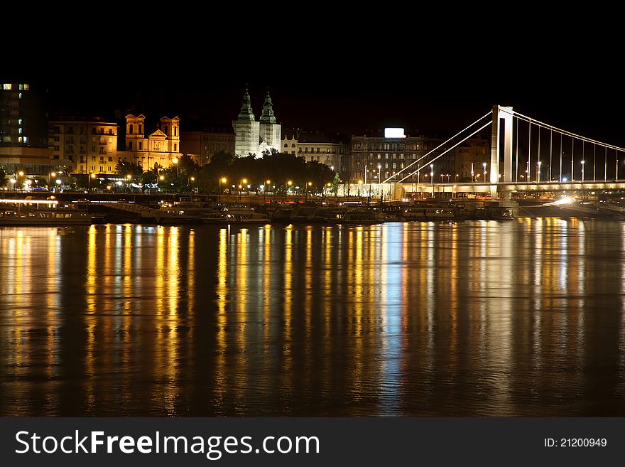 Night view of panorama Budapest, Hungary