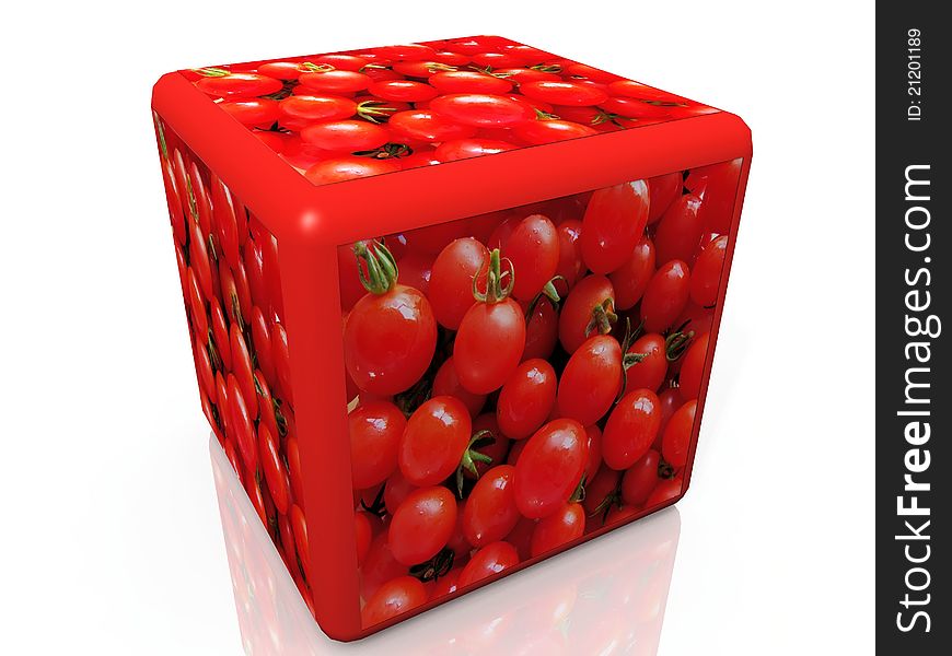 Cube And Tomatos