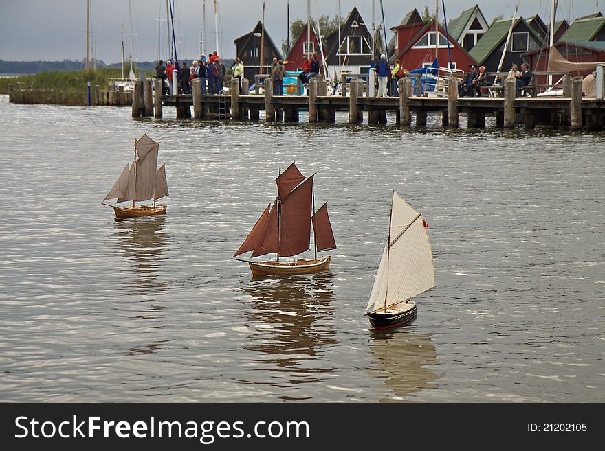 Sailing ship regatta in Althagen (Germany).