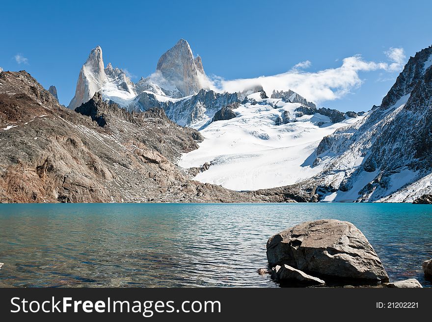 Famous Fitz Roy Mountain in Los Glaciares national park in patagonia, argentina. Famous Fitz Roy Mountain in Los Glaciares national park in patagonia, argentina.