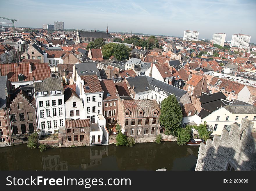 Ghent castle - tourism attraction i europe. Ghent castle - tourism attraction i europe