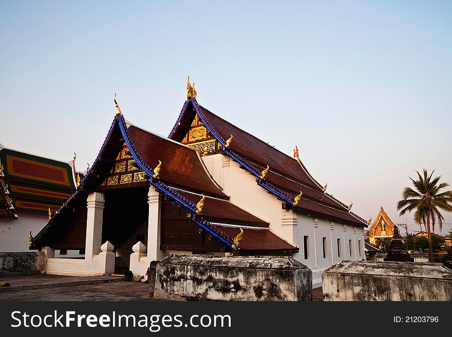 Historic buddhist church style in temple of Thailand. Historic buddhist church style in temple of Thailand