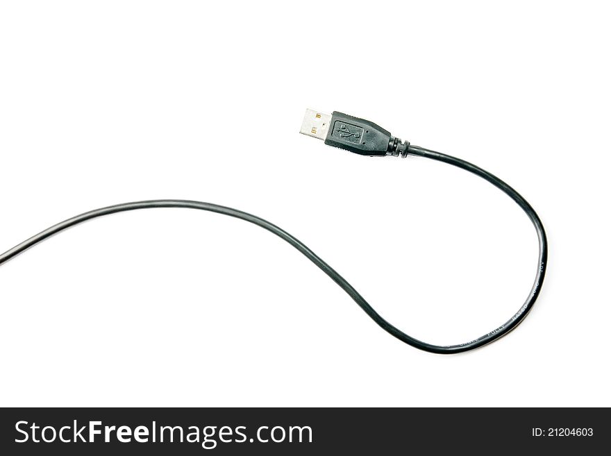 USB cable isolated on white