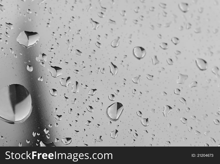 Water Droplets on a metal Surface