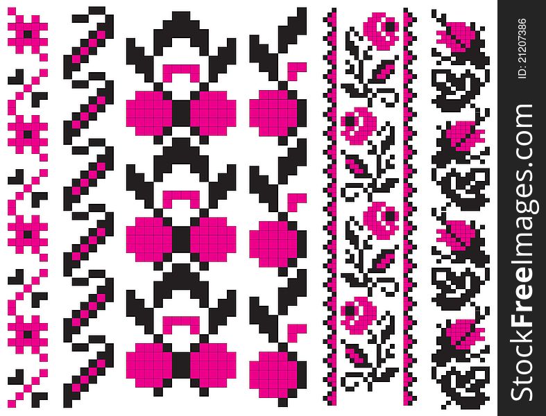 Ornament used in Ukrainian folk crafts, embroidery and painting. Vector illustration. Ornament used in Ukrainian folk crafts, embroidery and painting. Vector illustration.