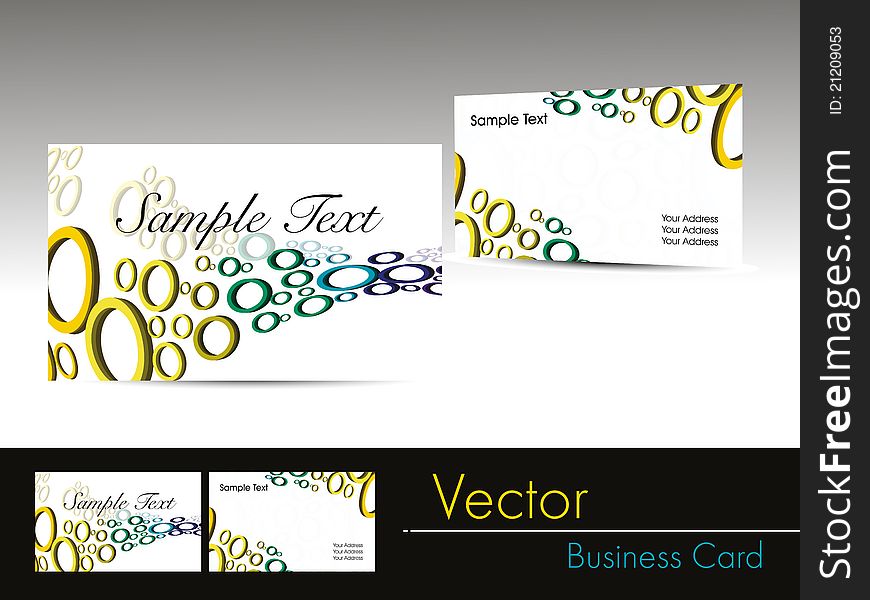 colorful circle pattern business card